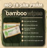  Khăn ướt vải sợi tre kháng khuẩn EcoBamboo gói 80 tờ không mùi 