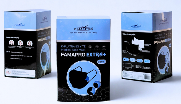  Khẩu trang y tế Extra Plus Famapro 4 lớp 50 cái/ hộp 