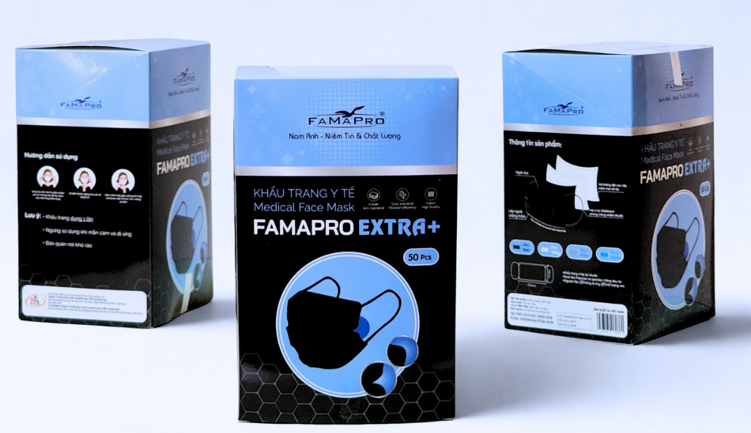  Khẩu trang y tế Extra Plus Famapro 4 lớp 50 cái/ hộp 