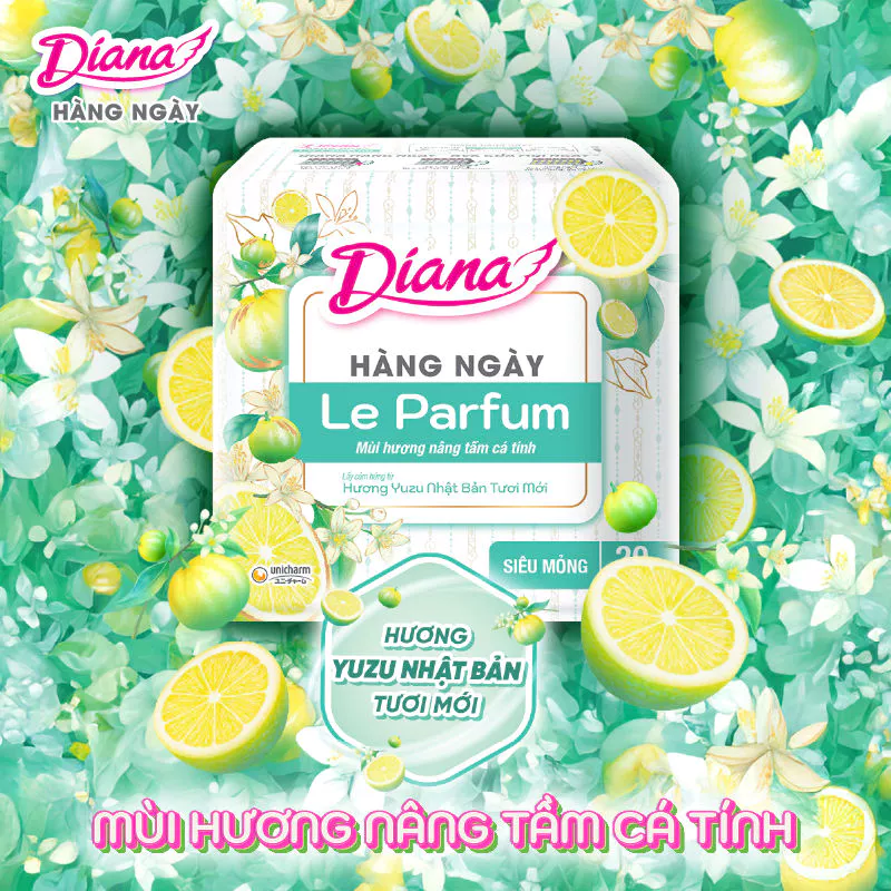  Diana Hàng ngày Le Parfum hương Yuzu Nhật Bản 40 miếng/gói 