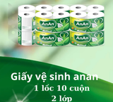  Giấy vệ sinh An An 2 lớp lốc 10 cuộn 