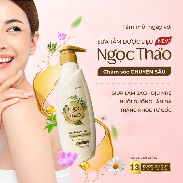  Sữa tắm dược liệu Ngọc Thảo chăm sóc chuyên sâu 300ml 