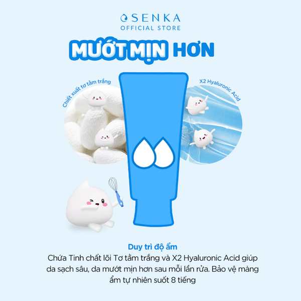  Sữa rửa mặt mướt mịn sạch sâu SENKA PERFECT WHIP 120 g 