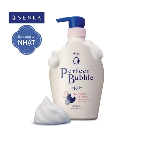  Sữa tắm dưỡng ẩm hương hoa dịu ngọt Senka Perfect Bubble for Body Sweet Floral n 500 ml 