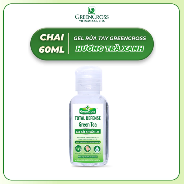  Nước Rửa Tay Khô Green Cross 60ml Gel Chính Hãng – Diệt Khuẩn 99,9%, Khô Nhanh Không Cần Nước 