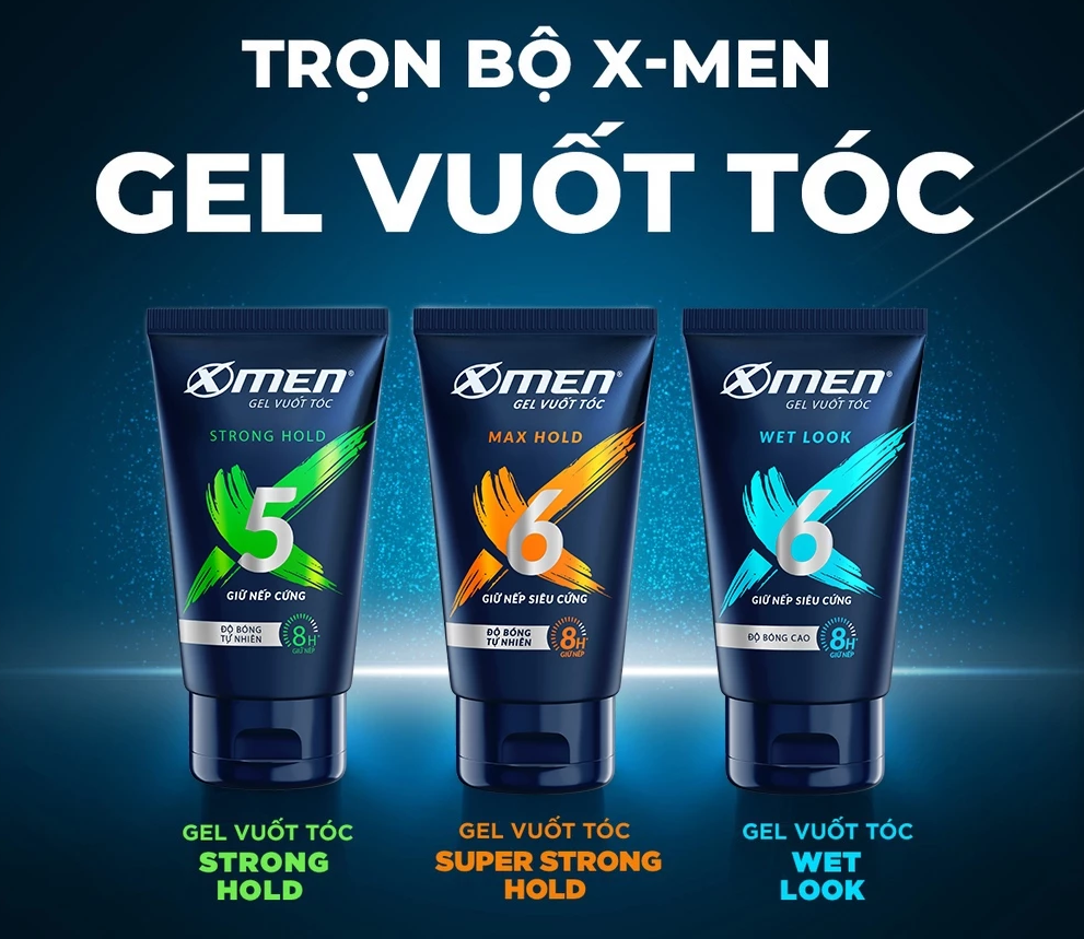  Gel Vuốt Tóc Nam XMen 150g - Tạo Kiểu Tóc, Giữ Nếp 8H 
