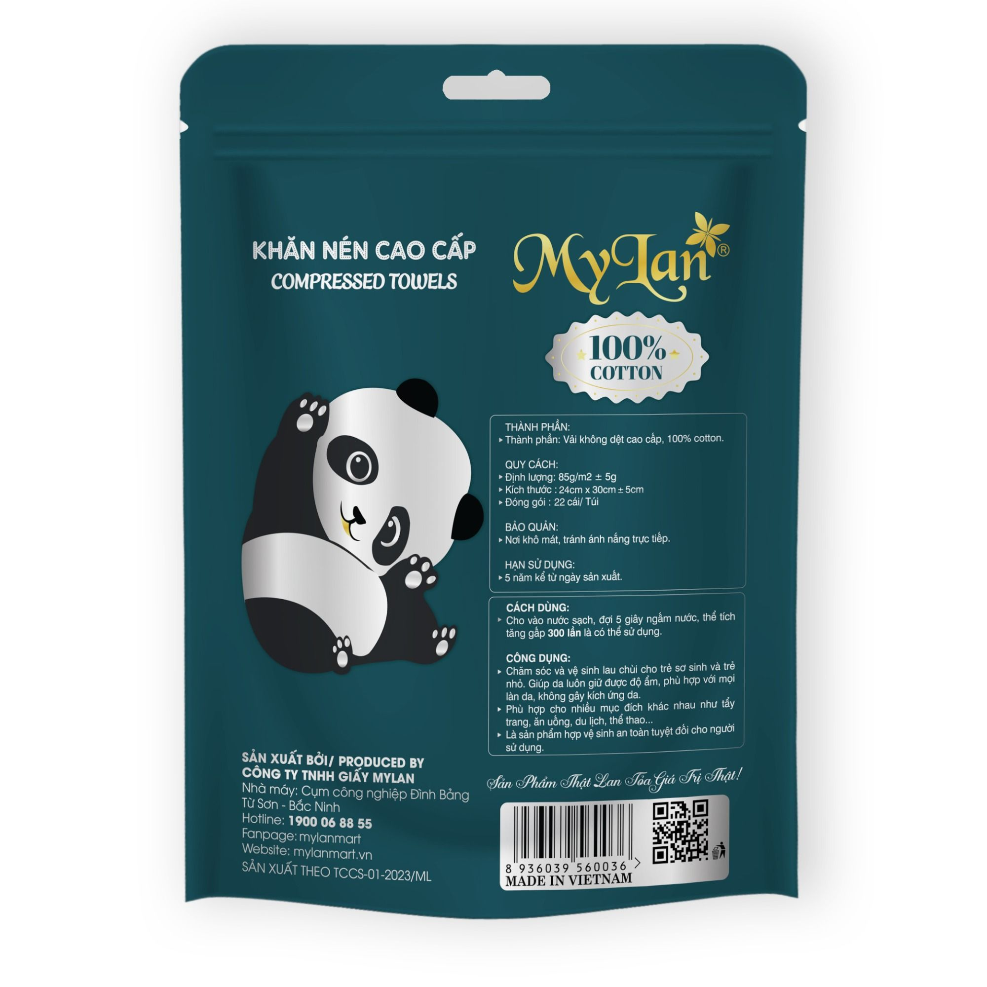  Khăn Nén MyLan Cao Cấp Tiện Lợi Đi Du Lịch Nhà Hàng Khách Sạn Dùng 1 Lần Size 24x30cm 22 Cái 