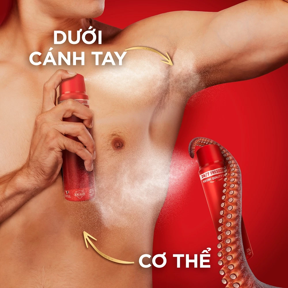  Xịt thơm khử mùi OLD SPICE toàn thân, ngăn ố vàng áo, hương nước hoa đẳng cấp 150ml - Châu Âu 