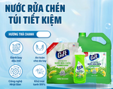  Nước Rửa Chén Gift Khử Mùi Tanh Khó Chịu – Hương Chanh/Trà Chanh, Chai 800ml/Túi 3.6kg/Can 3.8kg 
