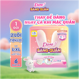  Băng Quần 2 lõi Diana Double Fresh size M-L/L-XL 6 miếng/gói 