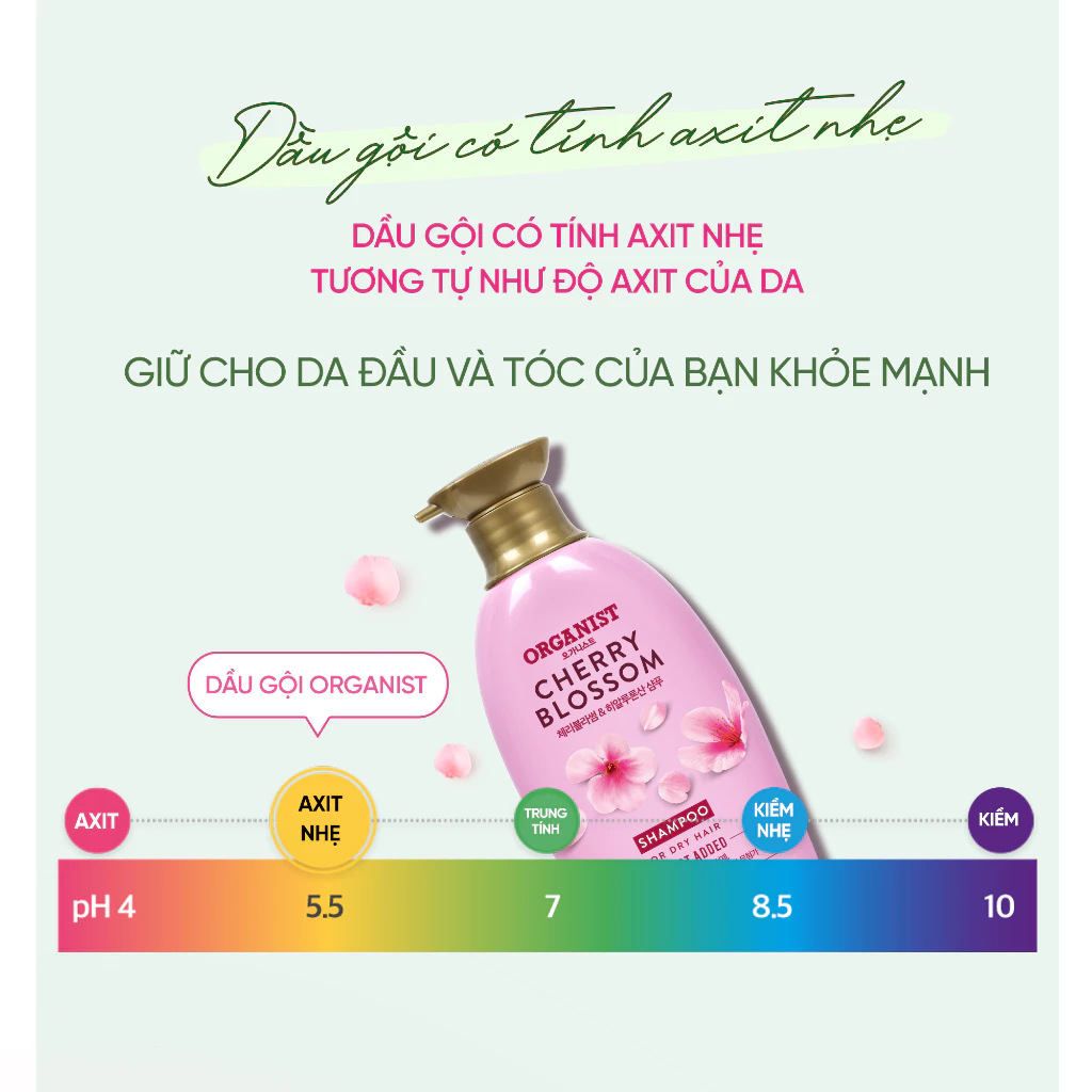  Dầu gội nuôi dưỡng tóc Organist dành cho tóc khô – Hoa Anh Đào 500ml 