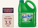 Nước Rửa Chén Lix Siêu Sạch Hương Trà Xanh/Chanh 3.5Kg thơm dịu sạch bóng vết dầu mỡ 