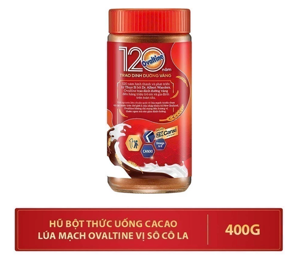  Bột Thức Uống Cacao Lúa Mạch Ovaltine Vị Sô Cô La 400G 
