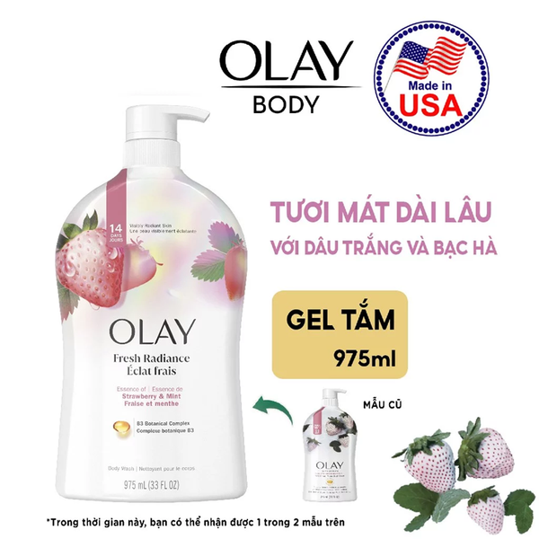  Sữa tắm OLAY dưỡng da 975ml nhiều mùi hương, cải thiện da sáng khỏe sau 14 ngày - Mỹ 