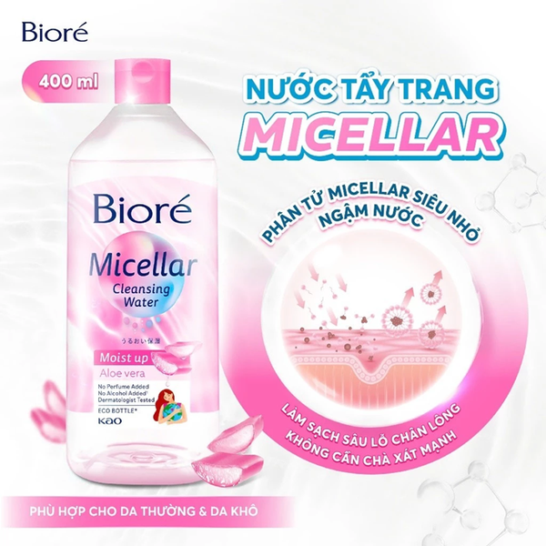  Biore Nước Tẩy Trang Hoàn Hảo Dưỡng Ẩm Make Up Remover Perfect Cleansing Water 400ml 