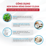  Kem Đánh Răng Lipzo Shiny Clean 185g Hương Bạc Hà Mát Lạnh, Diệt Khuẩn, Làm Sạch Từ Vỏ Sò Biển 