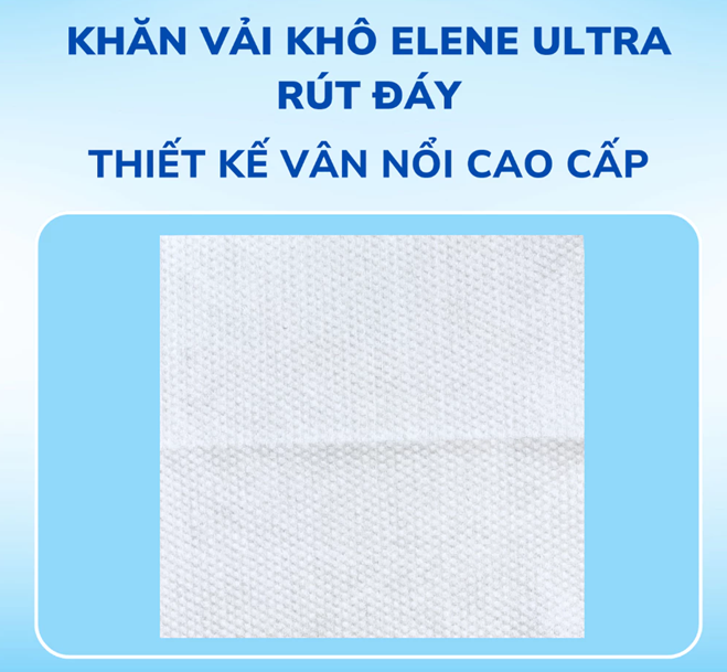  Gói 560g 200 Tờ Khăn Vải Elene Ultra Đa Năng, Dai Bền, Thấm Hút, Dịu Nhẹ Da 