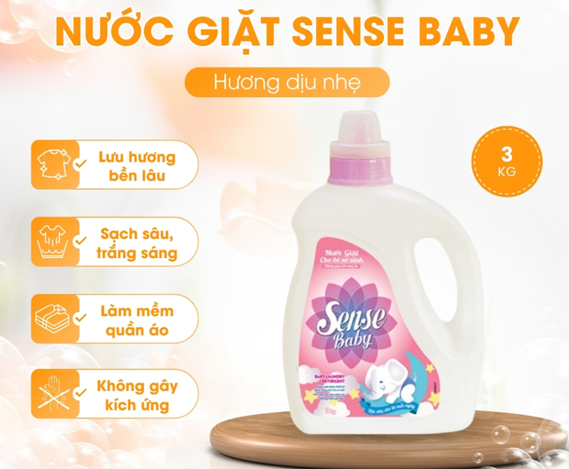  Nước Giặt Cho Bé Sơ Sinh Sen 3 kg 