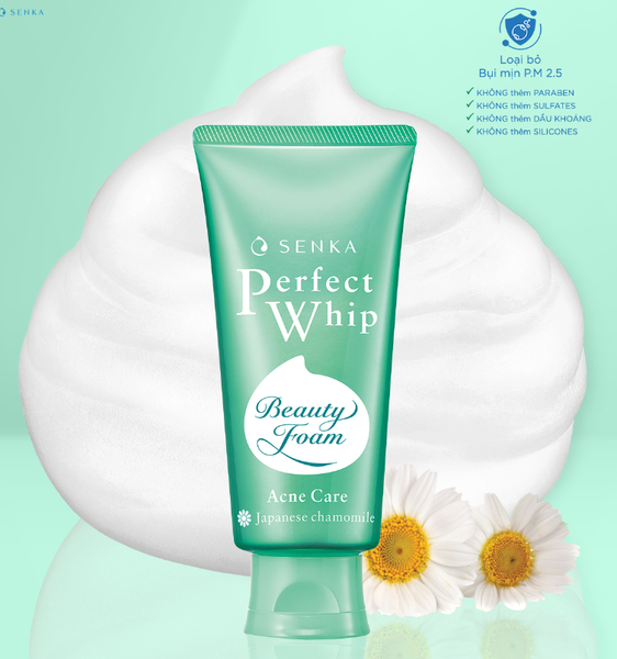  Sữa rửa mặt ngừa mụn SENKA PERFECT WHIP acne care 100 g 