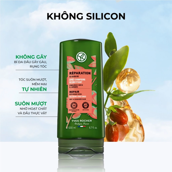  Dầu xả phục hồi tóc hư tổn Yves Rocher Repair Hair Care Restoring Conditioner 200ml 