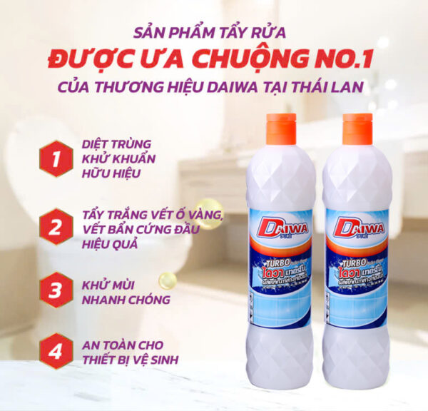  Nước tẩy bồn cầu DAIWA 900ml 