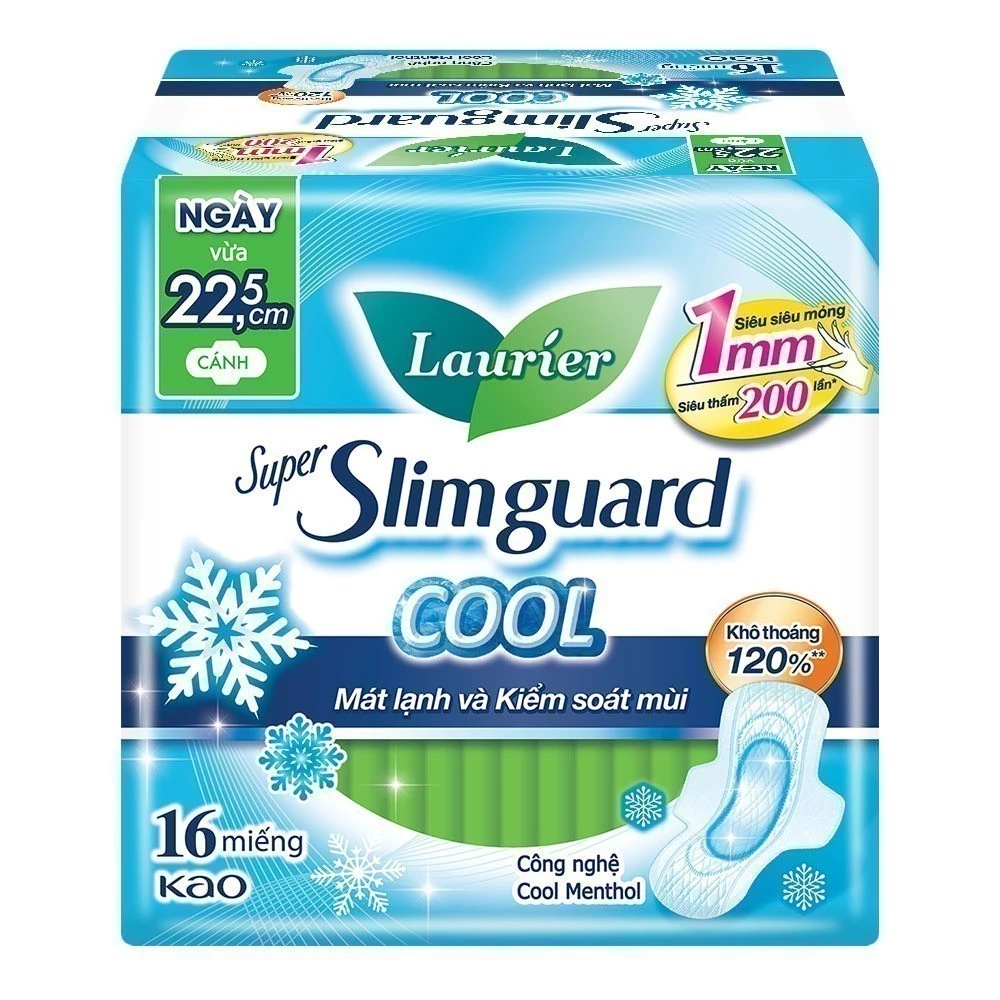  Băng Vệ Sinh Laurier Siêu Mỏng Mát Lạnh 1mm 