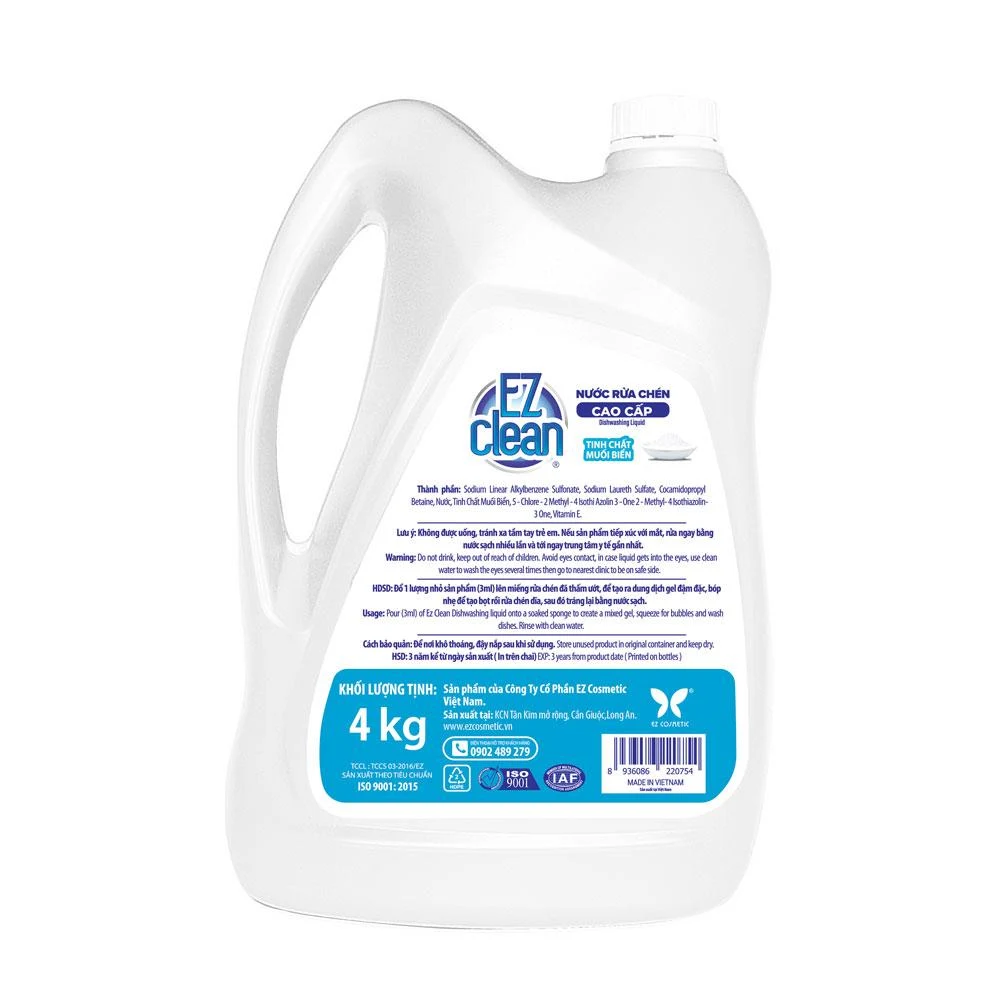  Nước rửa chén Ez Clean 4kg 