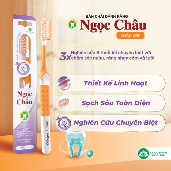  Bàn chải đánh răng Ngọc Châu Xoắn Kép 