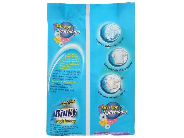  Bột giặt BINKY Ngát hương Màu xanh 520g - 2kg - 4.3kg - 5.5kg 