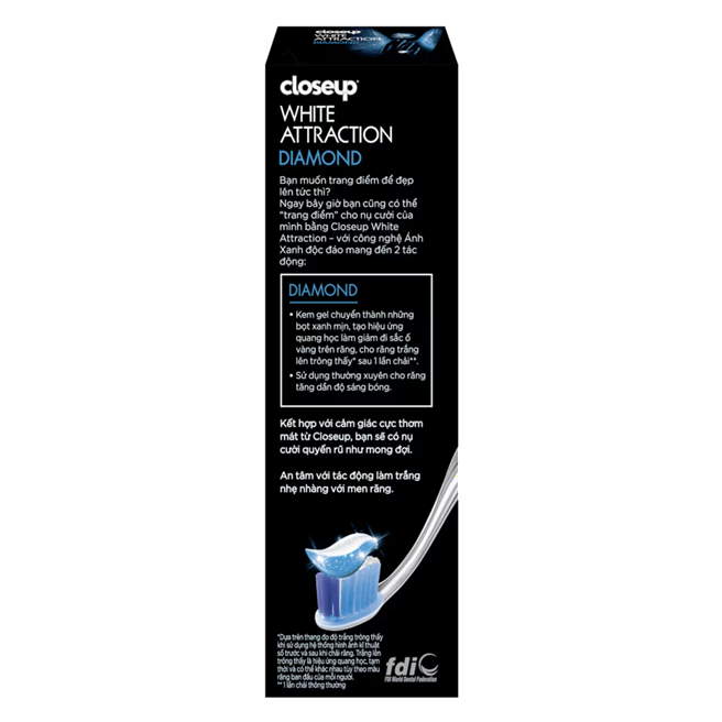  Kem Đánh Răng dạng GEL Closeup White Attraction Diamond 100g 