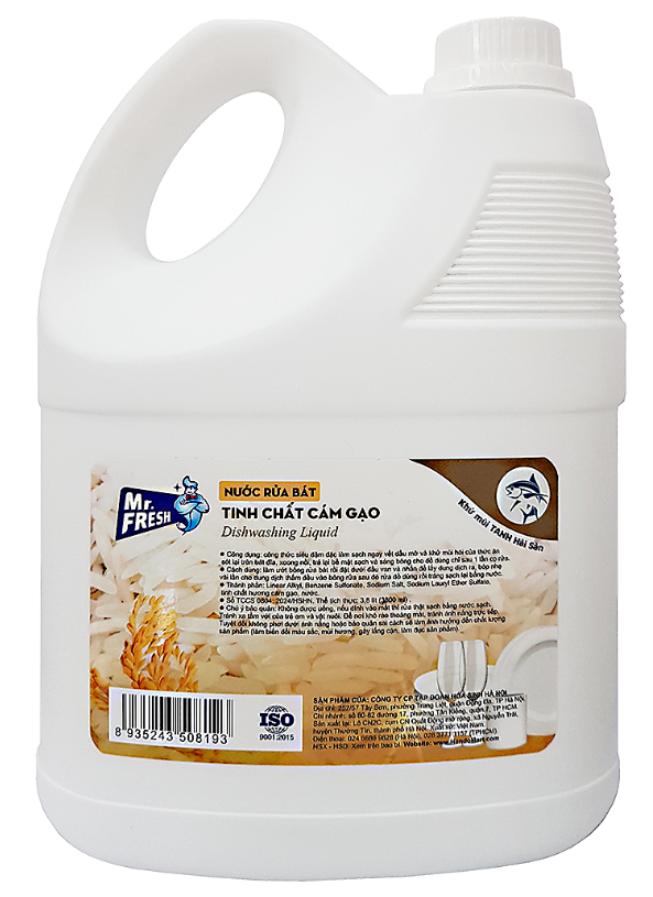  Nước rửa chén Mr.Fresh 3.8L tinh chất gạo 