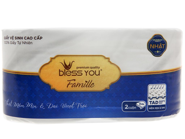  Giấy vệ sinh Bless you Famille 3 lớp 