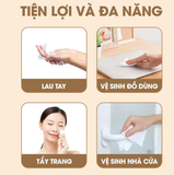  Khăn Cotton Đa Năng TOMIE Cao Cấp Rút Đáy Cotton 200x160mm 100 Tờ 