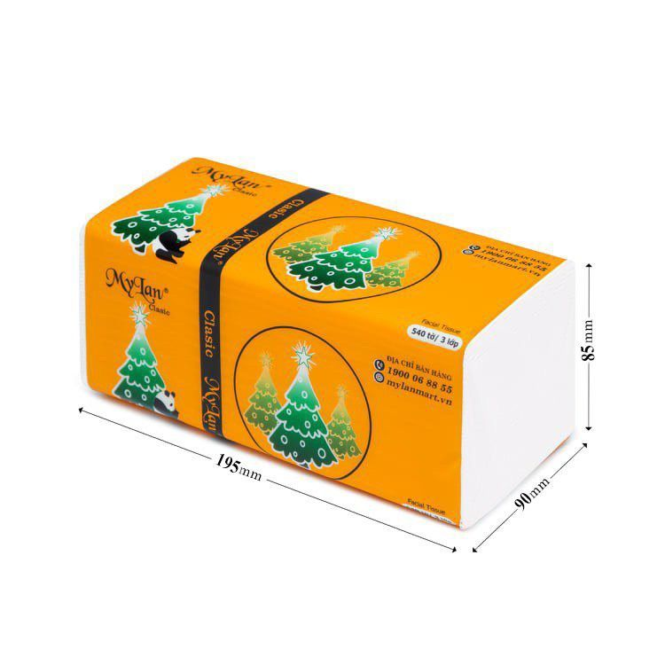  Khăn giấy rút MyLan gấu thông, 4 gói/lốc 