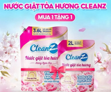  Combo Nước giặt xả tỏa hương CleanZ Công Nghệ Sạch Sâu túi 3.6L + túi 2L 
