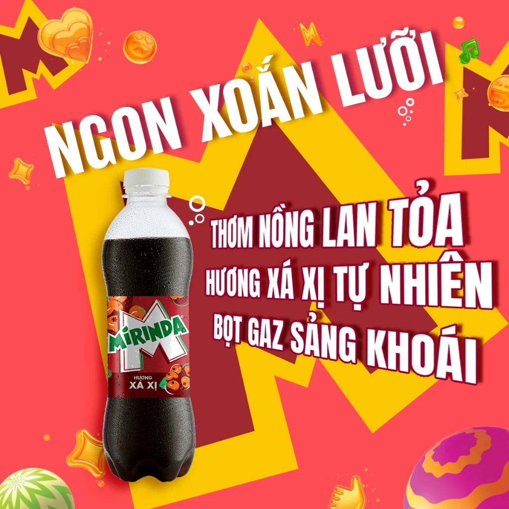  Nước Ngọt Giải Khát Mirinda Xá Xị 390ml/chai 