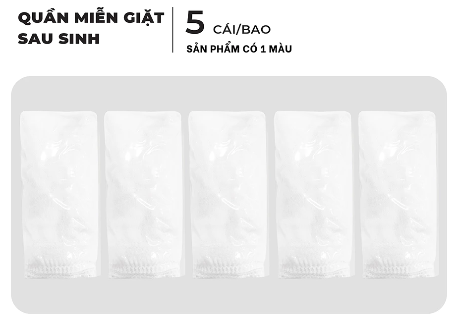  Quần Lót Miễn Giặt Sau Sinh Body-Mate Nữ, 5 Cái/Bao 