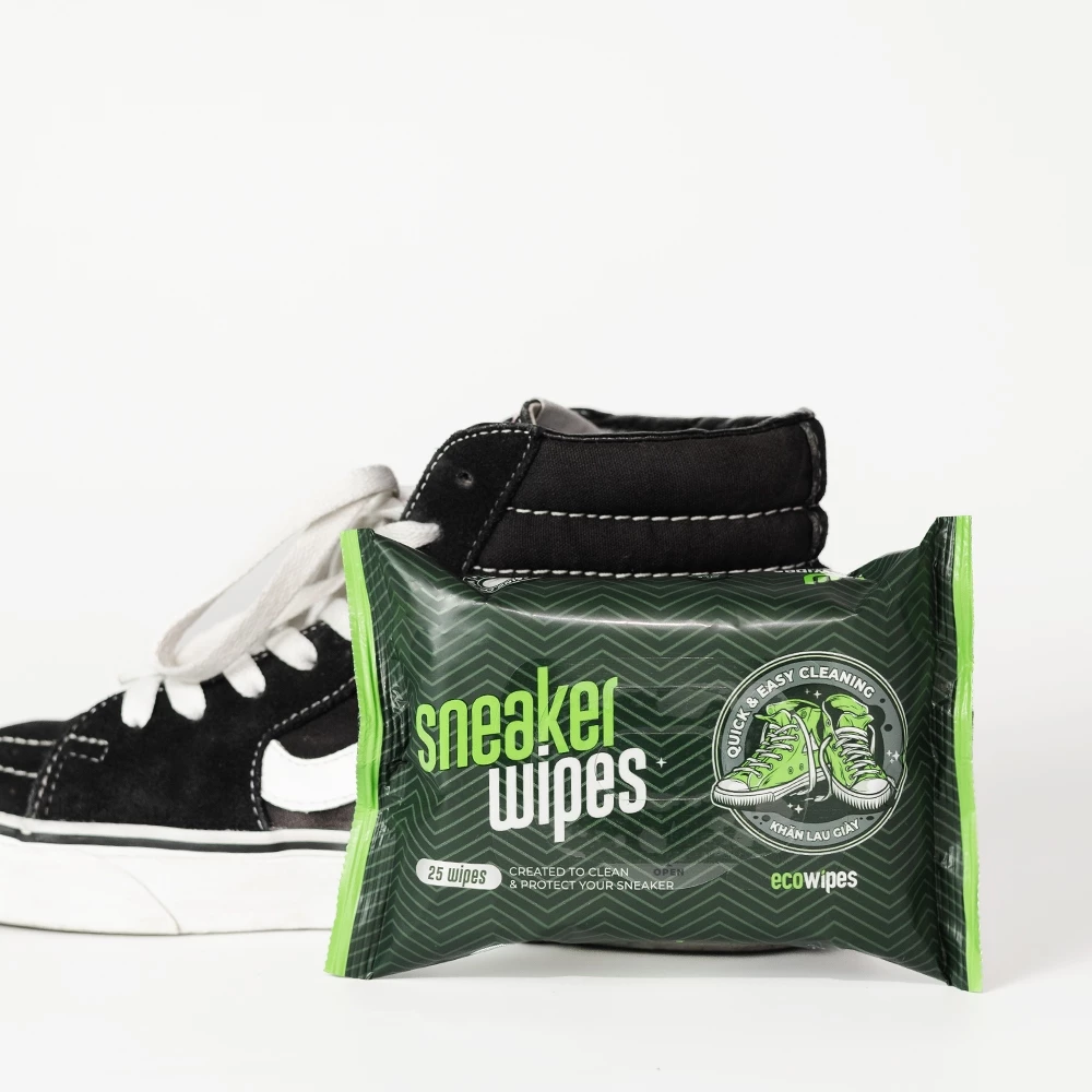  Khăn lau giày thể thao Sneaker EcoWipes gói 25 tờ hương quế 