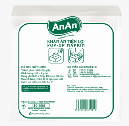  Khăn Ăn AnAn Pop-Up 3 Lớp   80 tờ 