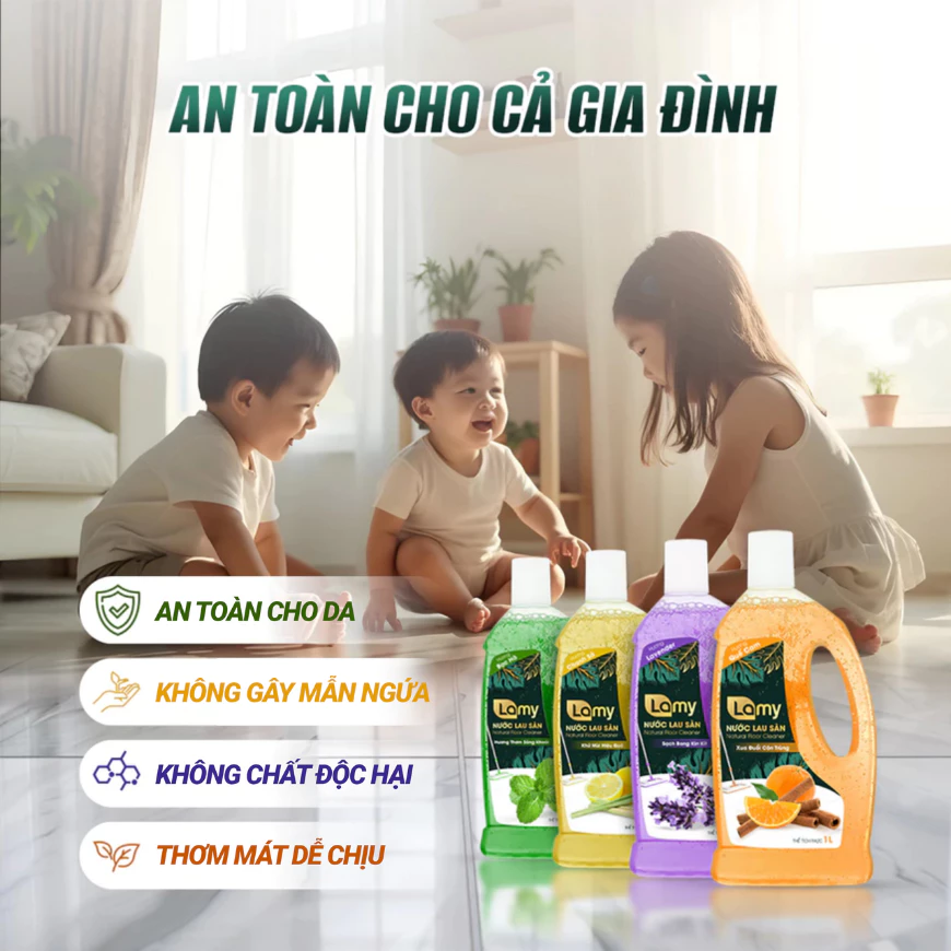  Nước Lau Sàn Nhà Lamy 1L Sạch Nhanh Đuổi Muỗi Kiến Cho Sàn Gỗ Gạch Men Hương Thơm Dịu 