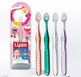  Bàn Chải Đánh Răng Trẻ Em Lipzo Crystal Kids Lông Mềm Kháng Khuẩn Bảo Vệ Nướu Cho Bé Từ 2 Tuổi 