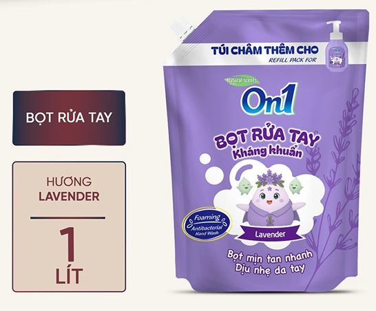  Bọt rửa tay kháng khuẩn On1 1L dịu nhẹ, bọt mịn tan nhanh, dịu nhẹ dưỡng ẩm không hại da tay 