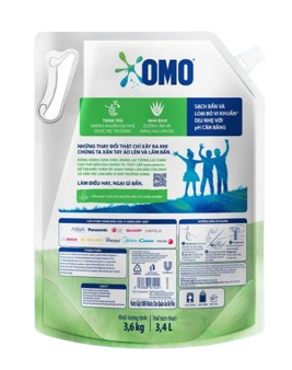  Nước Giặt Omo Matic Dịu Nhẹ Cho Bé Túi 3.6 kg Chiết Xuất Tràm Trà Và Nha Đam 