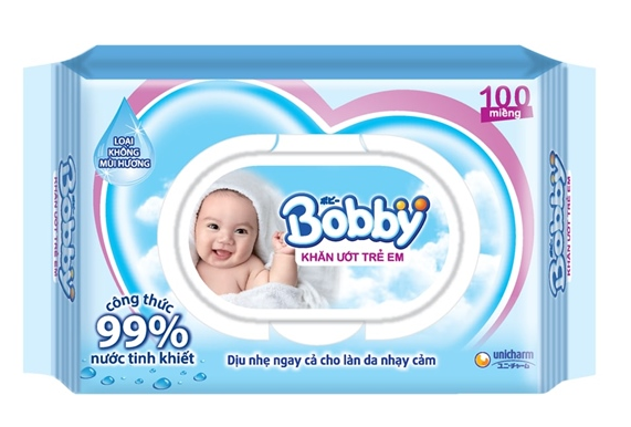  Khăn ướt trẻ em Bobby 100 miếng/gói 
