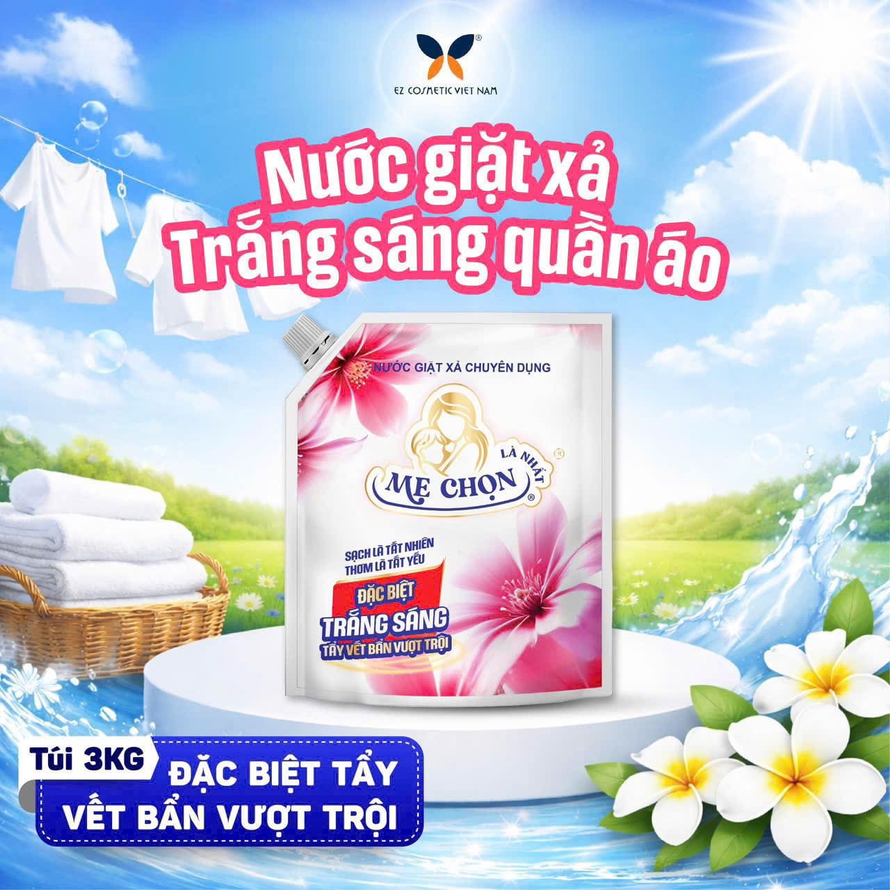  NƯỚC GIẶT XẢ MẸ CHỌN LÀ NHẤT 500G - 3KG LÀM SẠCH VƯỢT TRỘI, GIỮ HƯƠNG THƠM LÂU DÀI 