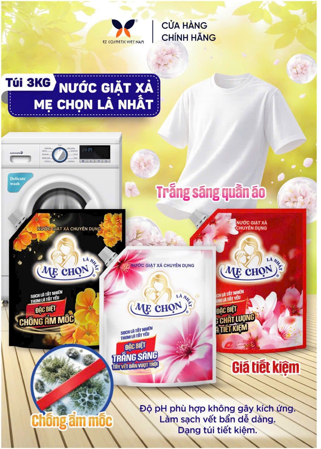  NƯỚC GIẶT XẢ MẸ CHỌN LÀ NHẤT 500G - 3KG LÀM SẠCH VƯỢT TRỘI, GIỮ HƯƠNG THƠM LÂU DÀI 