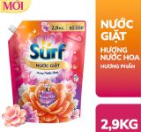  Nước giặt Surf túi 2.9kg đủ hương, sạch thơm lâu phai 