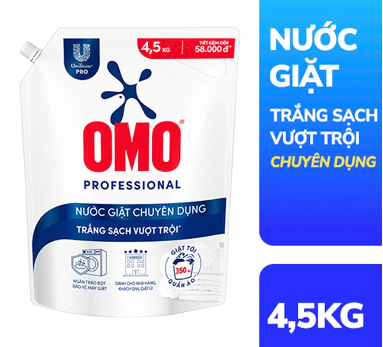  Nước giặt trắng sạch vượt trội chuyên dụng 4.5kg 