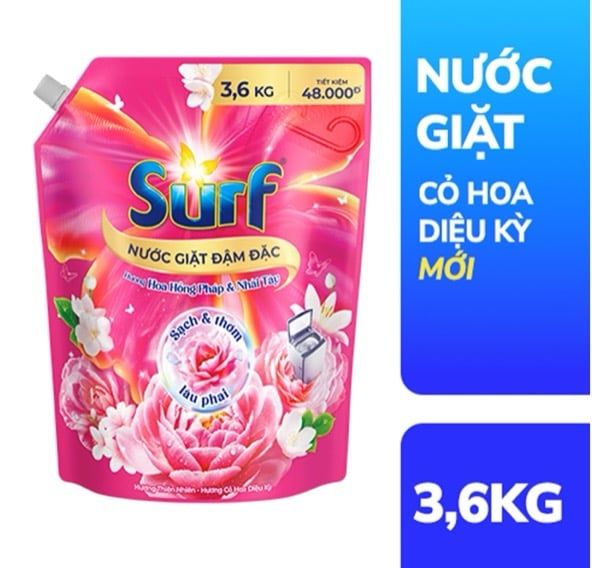  Nước giặt Surf túi 4kg đủ hương 