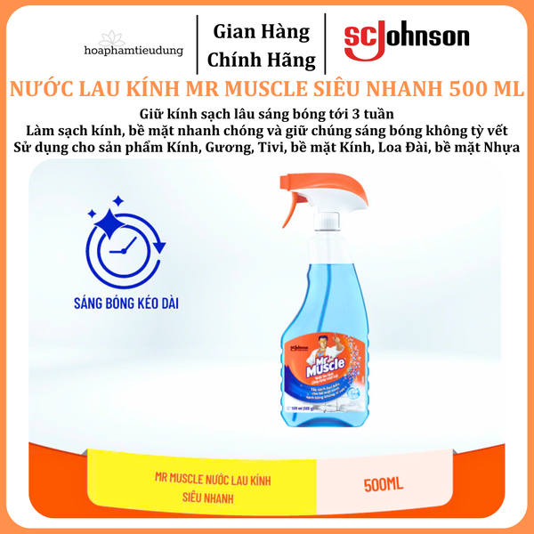  Nước Lau Kính MR MUSCLE Siêu Nhanh 500 ml 